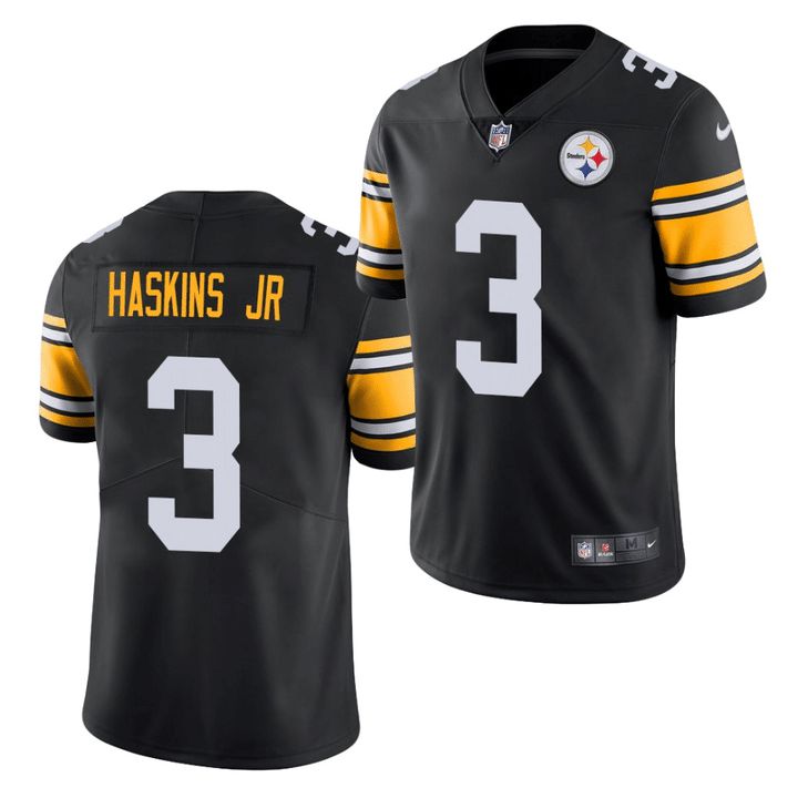 Men Pittsburgh Steelers #3 Dwayne Haskins jr Nike Black Vapor Limited NFL Jersey